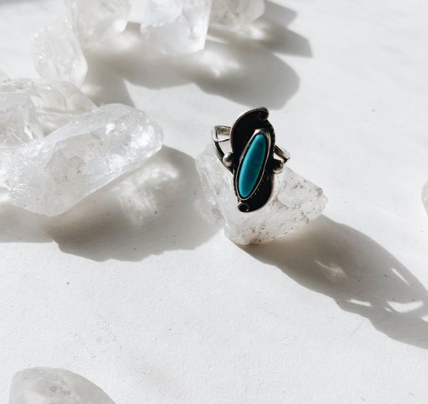 The Peggy Jo | Vintage Turquoise Sterling Silver Ring